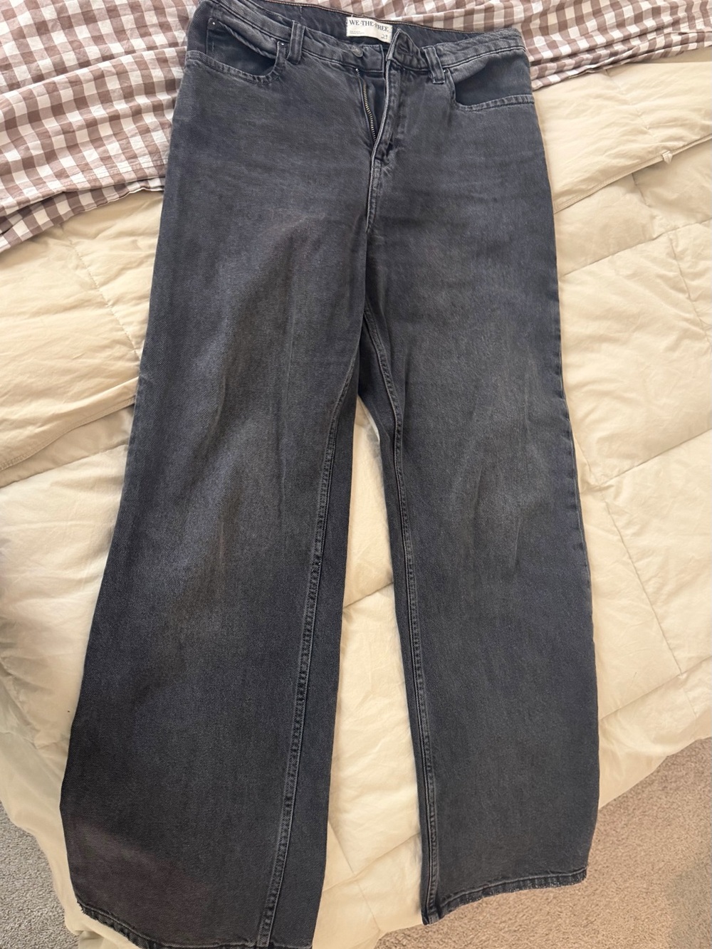 We The Free Washed Black Wide-Leg Jeans